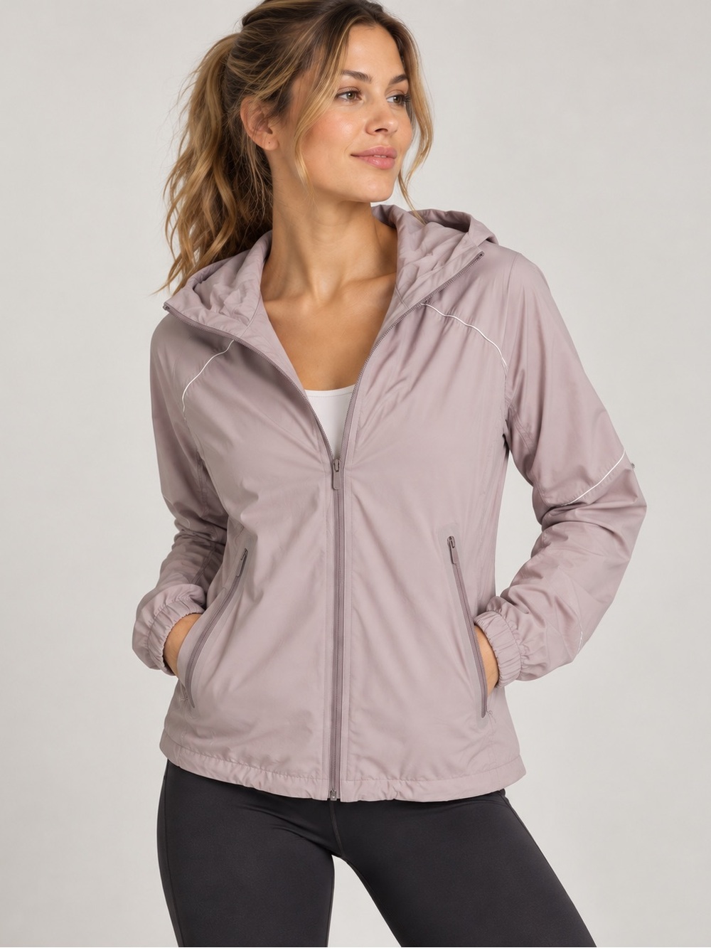 🏃 Lululemon Packable Reflective Hooded Running Jacket Women’s Size 4 🏃